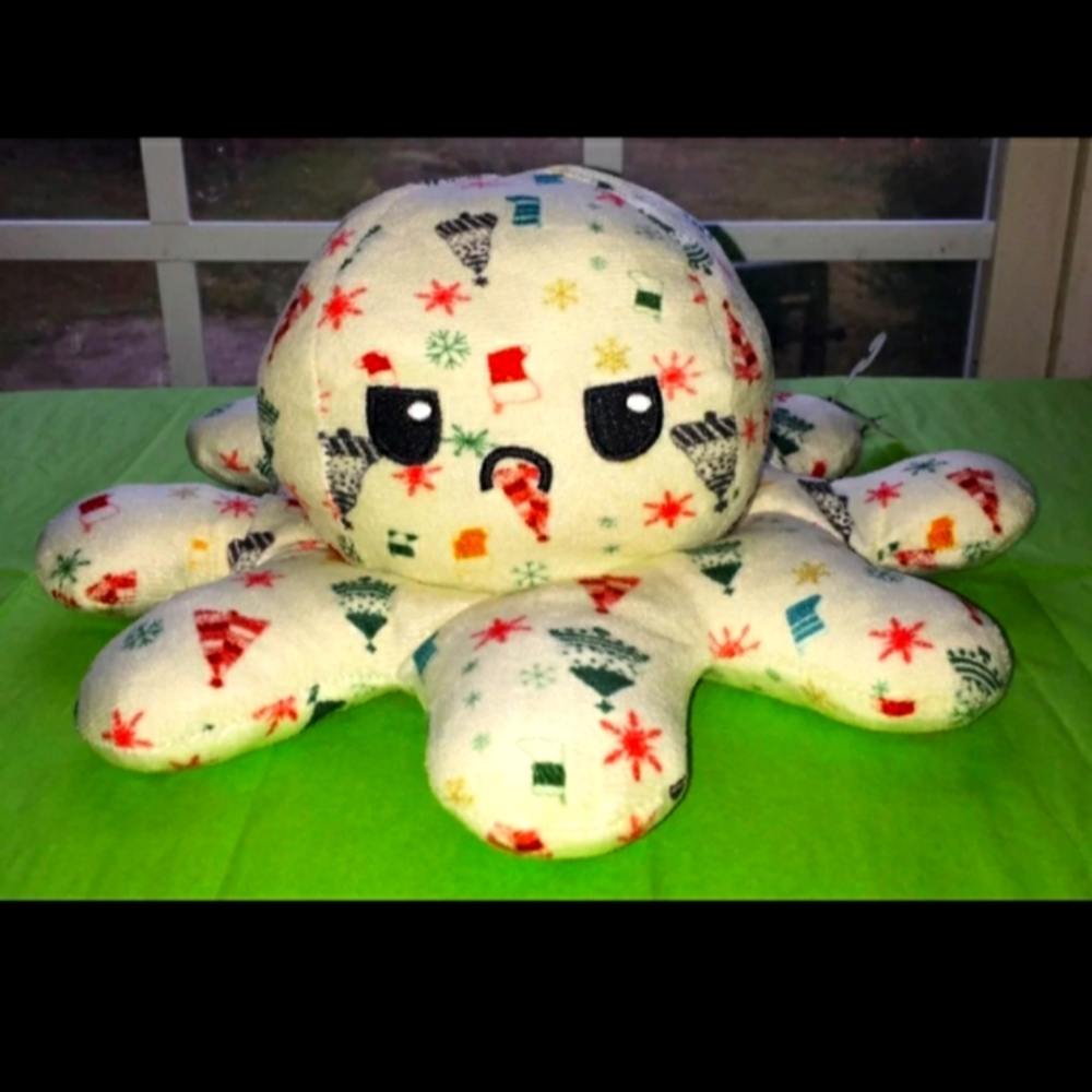 Reversible Festive Octopus Plush 11" Brand New